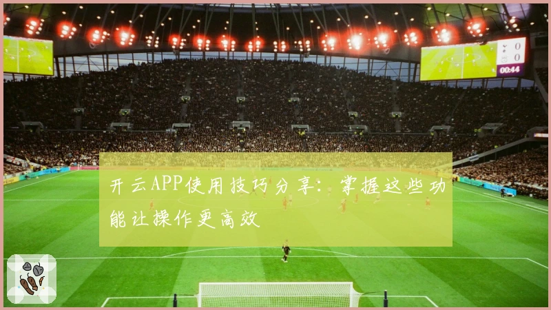 开云APP使用技巧分享：掌握这些功能让操作更高效